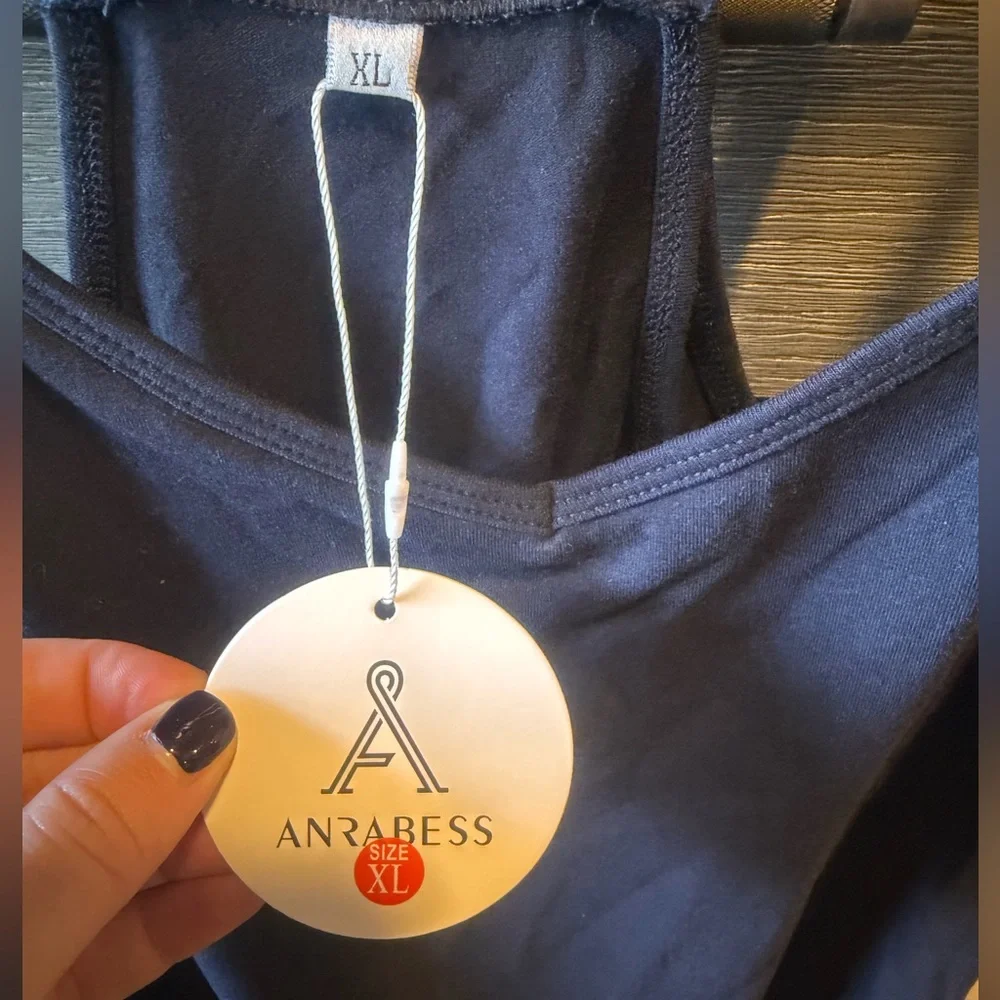 ANRABESS Athletic Dress Mini Romper Dress Size XL in Navy - Picture 7 of 9